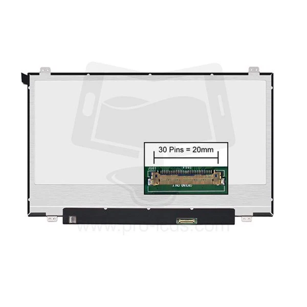 Écran LED De Remplacement 14" NV140FHM-N49 - 1920x1080 Full HD, 315mm, Avec Supports De Fixation