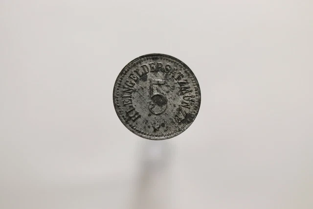 Germany War Money Token 5 Pfennig Lichtenfels Zinc B19 #T2299