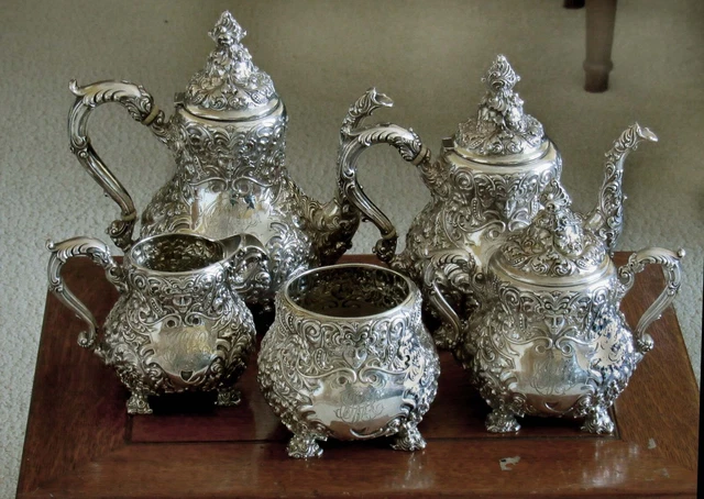 Dominick & Haff Sterling Tea Set     1899 CUSTOM ORDER