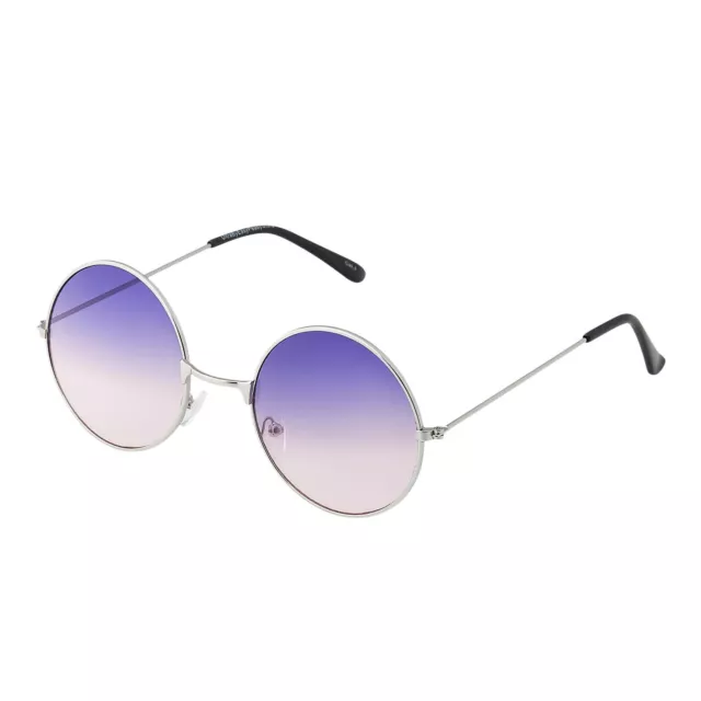 Large Purple to Pink John Lennon Style Round Sunglasses Adults Women Glasses