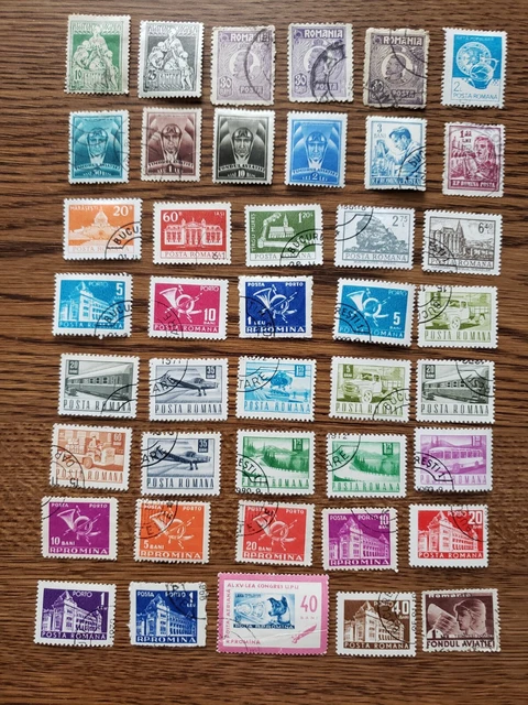 #1537 ~ Romania (2 scans) some old some sets used stamps mixed condition