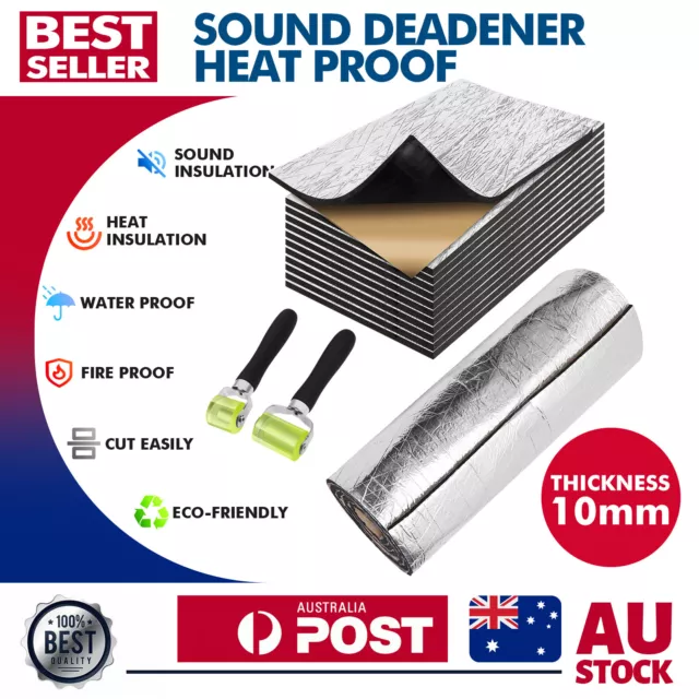 107.6Sqft Car Rubber Sound Deadener Truck Vibration Deadening Mat Sound Proofing