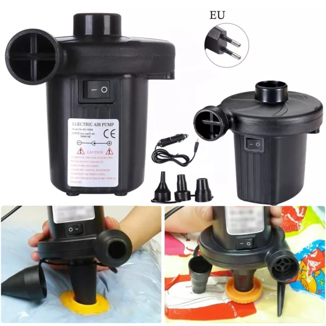 Electric Air Pump Inflator for Inflatables Camping Bed Mattress Swimming Pool UK