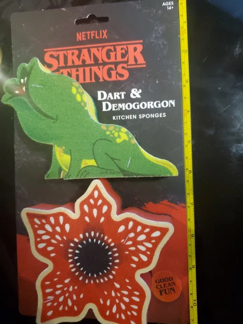 New in Package STRANGER THINGS Dart & Demogorgon Kitchen Sponges Promo Netflix