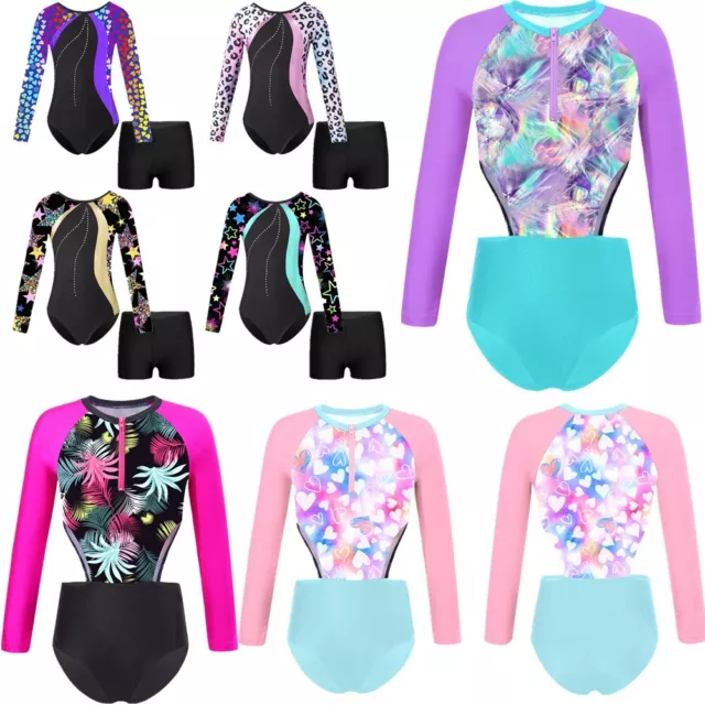 Body Balletto Bambini Ragazze Abito Danza Leotard con Set Corto Sportivo Ginnastica