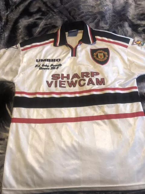 Manchester United Away Shirt Charity Shield 1996-1997 #07 Beckham