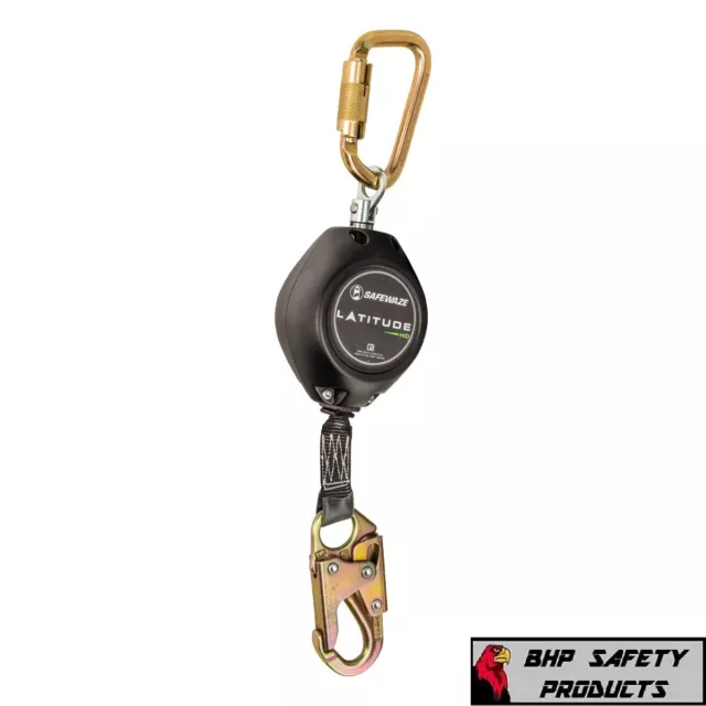 Fall Protection Self-Retracting Lifeline Lanyard 11 Feet With Locking Snap Hook