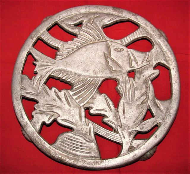 Dessous De Plat Ancien En Aluminium - Vintage - Décor Rétro - Occasion