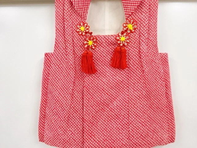 45032# Japanese Kimono / Antique Hifu Coat For Girls / All Shibori