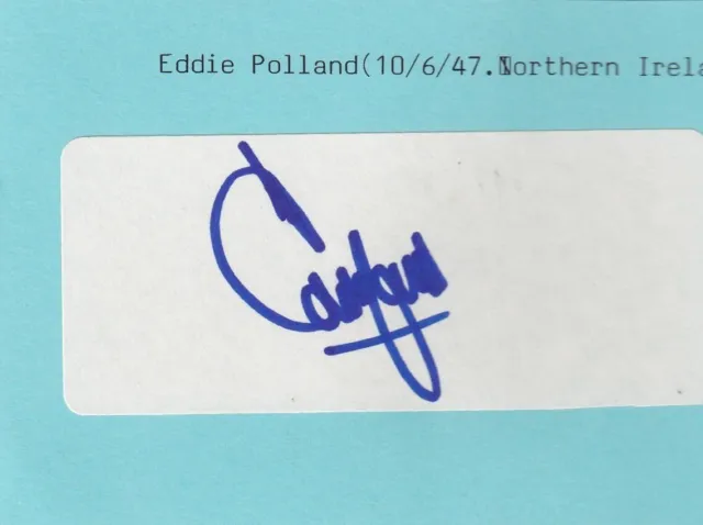 Eddie Polland - European Tour Golfer signed Address Label (Laid onto card)