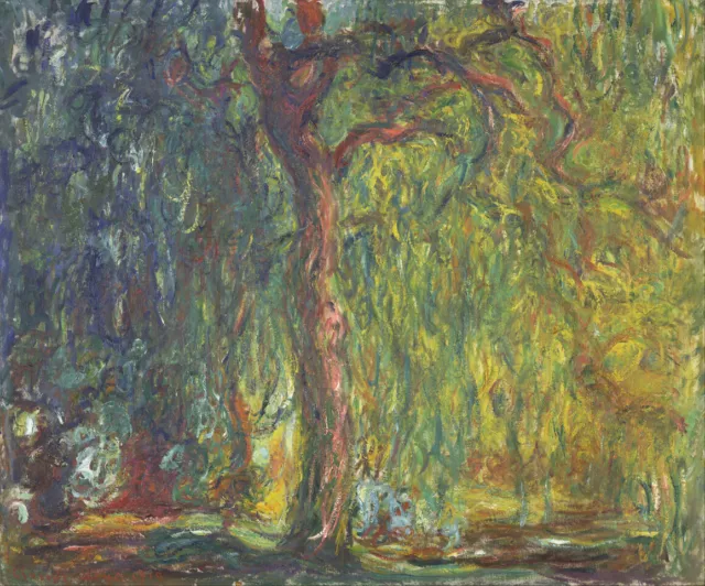 Claude Monet - Weeping Willow Giclee Fine Art Print Reproduction on Canvas 36"