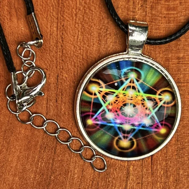 Rainbow Chakra Sacred Geometry Necklace, Women’s Men’s Jewelry