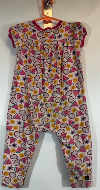 Tea Collection infant baby girl one piece Fruit Romper outfit size 18-24 mon A56
