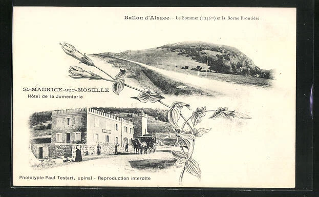 CPA St-Maurice-sur-Moselle, Hotel de la Jumenterie, le Sommet et la Borne-Front