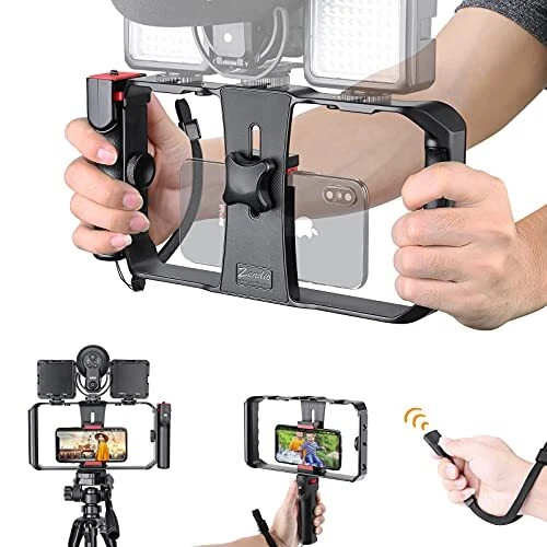 Zeadio 2 en 1 Support vidéo pour Smartphone stabilisateur de Prise sans Fil p...
