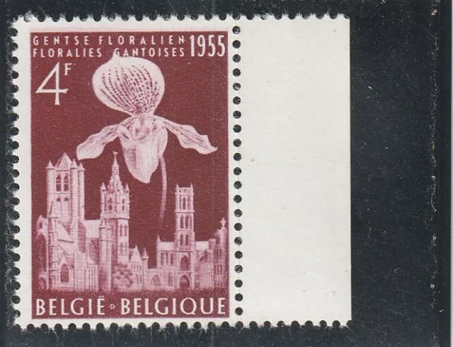 L5620 BELGIQUE  TIMBRE Y&T N° 963 de 1955 " Les Trois Tours et Orchidés " Neuf**