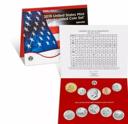 2019 P D Us Mint Uncirculated 20 Coin Set Sealed Box 19Rj - No W Lincoln Penny 3