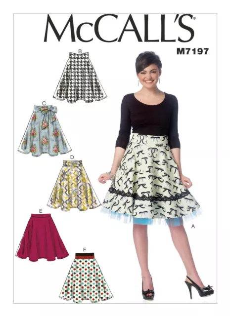 McCall's SEWING PATTERN M7197 Misses Skirts Sizes 6-14 Or 14-22