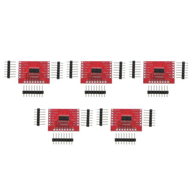 3er Set 74HC595 Schaltregister Breakout Module Board - IO Erweiterung Für Arduino & Mikrocontroller