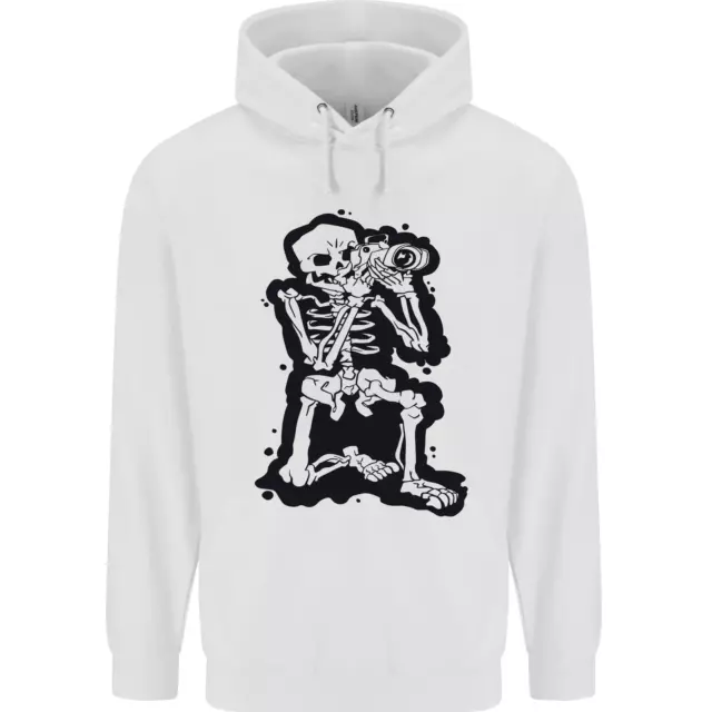 A Skeleton Photographer Photography Childrens Kids Hoodie