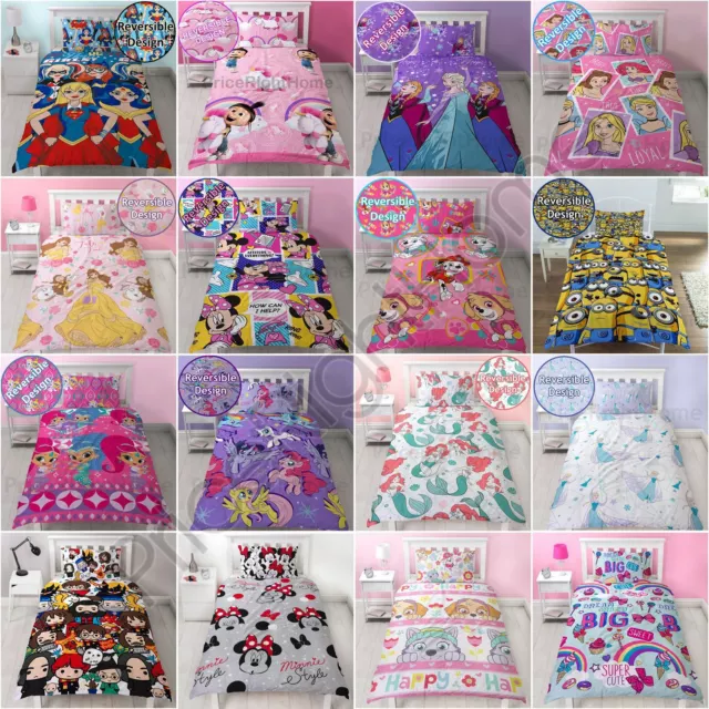 Girls Character Single Duvet Covers - Disney Harry Potter Frozen Peppa Pig