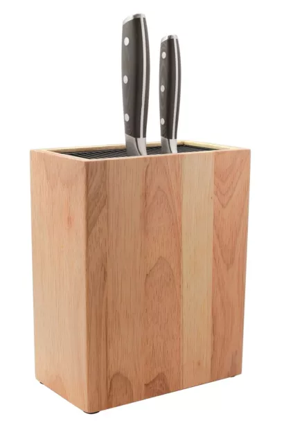 🔥 Grunwerg Universal Kitchen Knife Storage Block Wooden Holds 20 Knives Holder