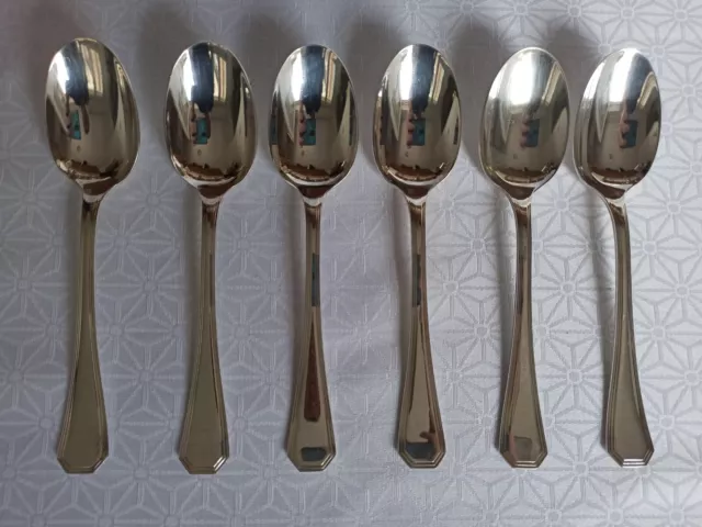 6 CUILLÈRES DE TABLE EN MÉTAL ARGENTÉ CHRISTOFLE Modèle AMERICA b