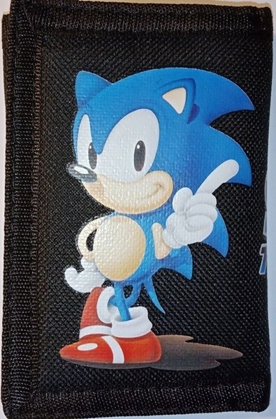 SONIC Premium Tri-Fold Nylon Wallet Note & Coin Zip Pocket + 6 Card Slots