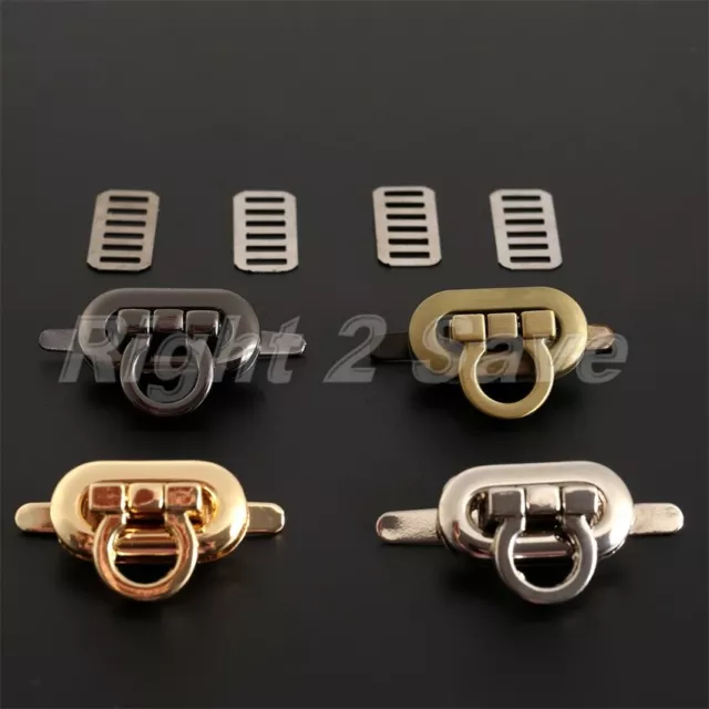 Metal Bag Clasp Turn Lock Twist Lock for DIY Handbag Craft Purse Parts Hardware