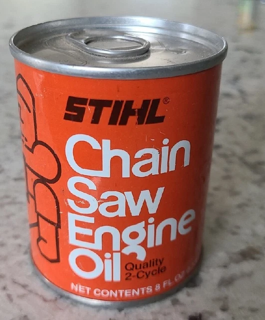VINTAGE STIHL CHAINSAW Engine Oil 8oz Full Can 25.00 PicClick