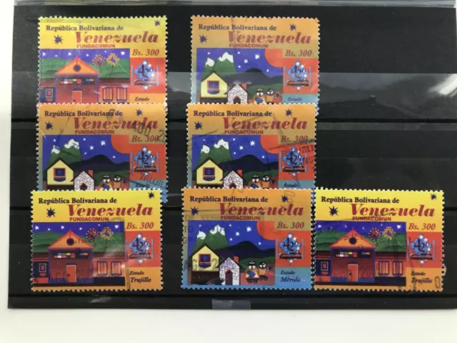 Venezuela, 7 used stamps, VF