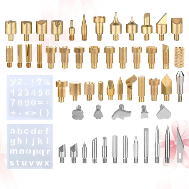 57 Pcs/Set Schablonenblätter Werkzeugset Für Holzverbrennung
