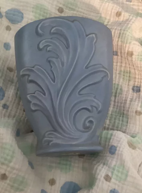 Antique c1920-1930s Haeger Pottery Art Deco Vase Matte Blue Glaze