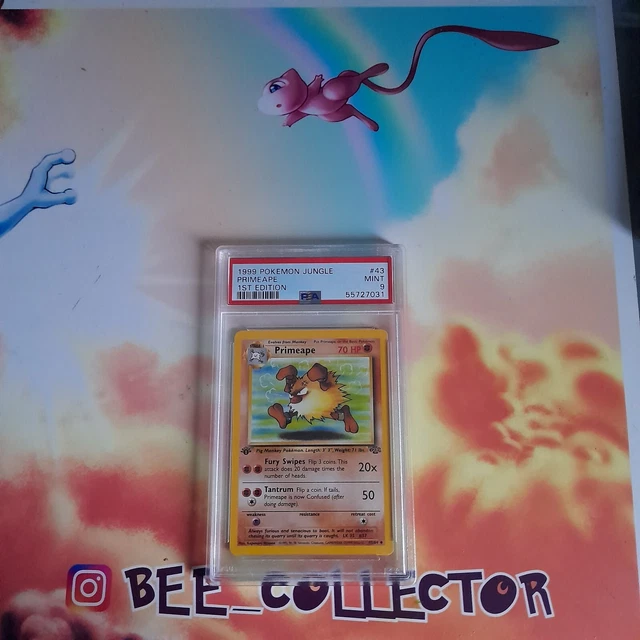 Uk seller ! Pokemon tcg 1st edition jungle psa 9 primeape  43/64