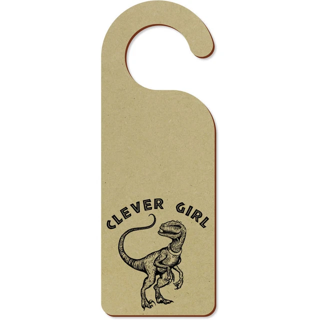 'Clever Girl Dinosaur' 200 mm x 72 mm Colgador de Puertas (DH00034857)
