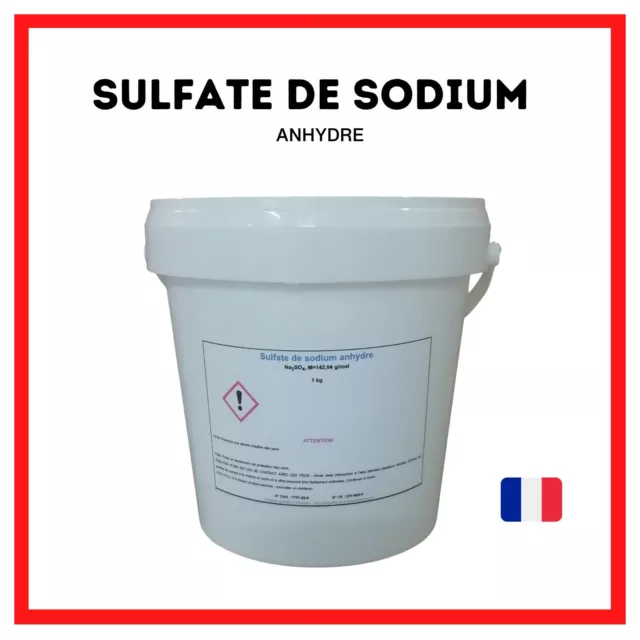 Sulfate Soude Anhydre Chimie Industrielle Fabrication 1kg haute pureté