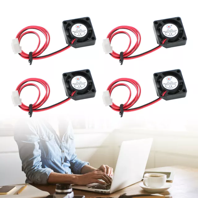 4x Brushless DC Cooling Blower Fan 5V 2006 20x20x6mm Sleeve 2 Pin Wire