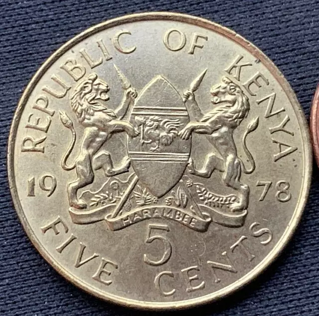 1978 Kenya 10 Cents Coin UNC  High Grade Condition Rarity   #M275