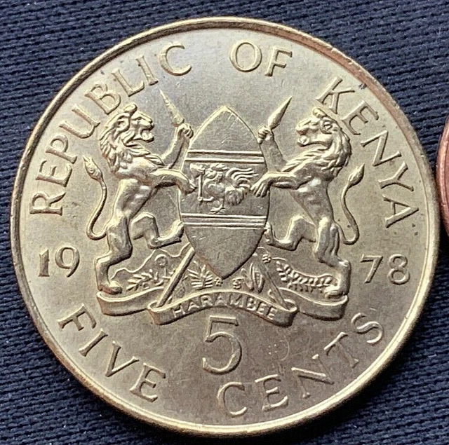 1978 Kenya 10 Cents Coin UNC  High Grade Condition Rarity   #M275