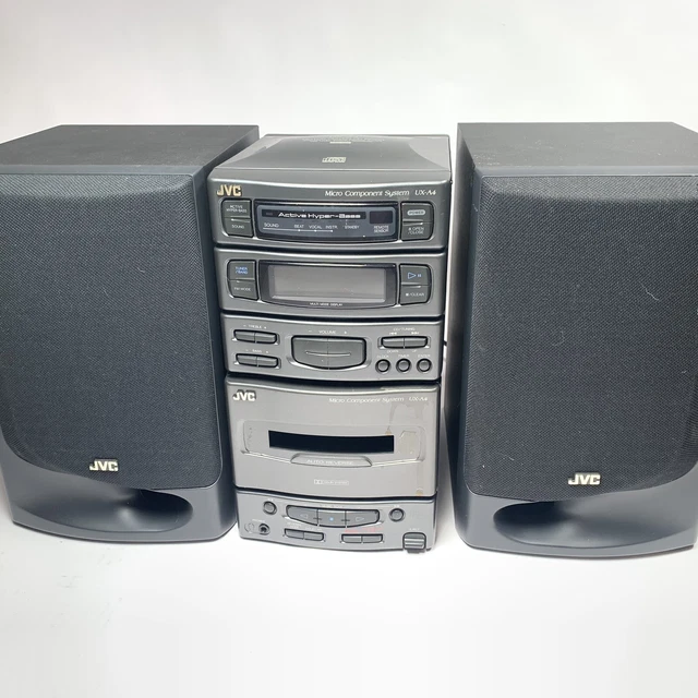 JVC UXA4 UXB1004 Cd, radio and cassette player with speakers READ