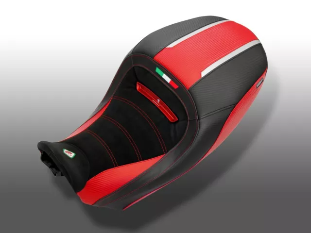 Ducabike Ducati Diavel 1260 Comfort Seat Cover + CNC Insert - Black-Red