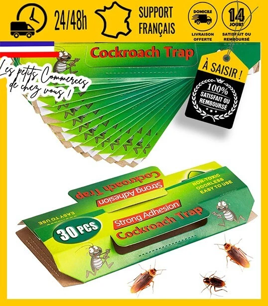 25 Pièges à Cafards - Solution Anti-nuisibles Discrète Et Efficace - Lot économique