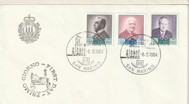 1984 FDC Libertas San Marine Pre Olympia MF81899