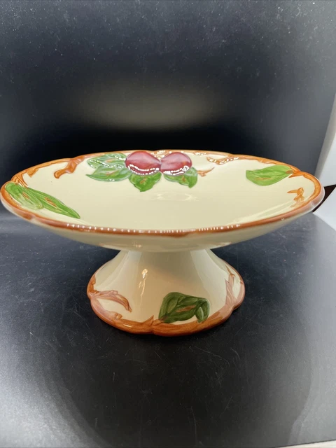 Vintage Franciscan Desert Rose Compote Cake Plate 8” Footed Pedestal Dish USA