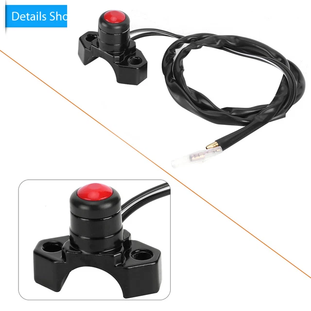 Motorcycle Handlebar Engine Start Stop Kill Button Switch Quad Pit Dirt Bike