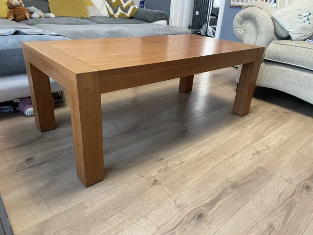 solid oak coffee table