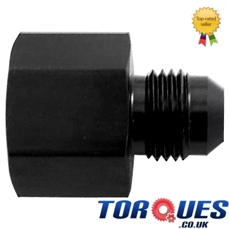 AN -6 Female AN -4 Male Straight Reducer Adapter Black