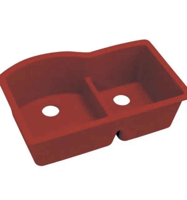 Elkay Quartz Luxe Offset 60/40 Double Bowl Undermount Sink with Aqua Divide
