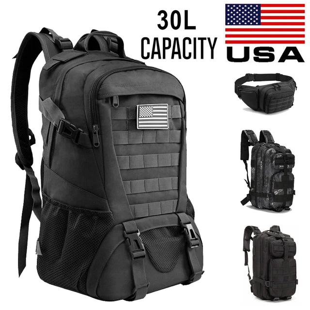 Military Tactical Backpack Army Molle Bug Out Bag Rucksack Travel Hiking Camping