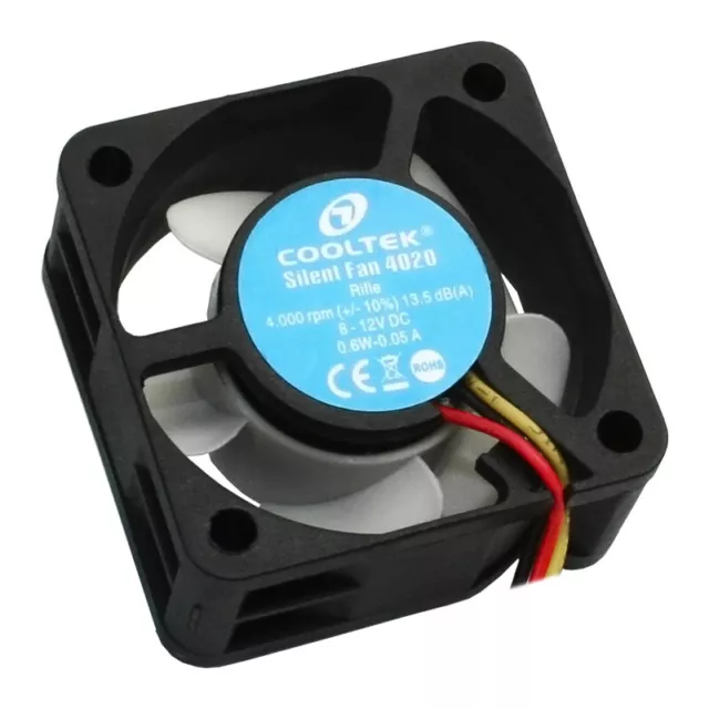 Cooltek Silent Fan 4020 - Lüfter, 40x40x20mm, leiser Gehäuselüfter, Fan